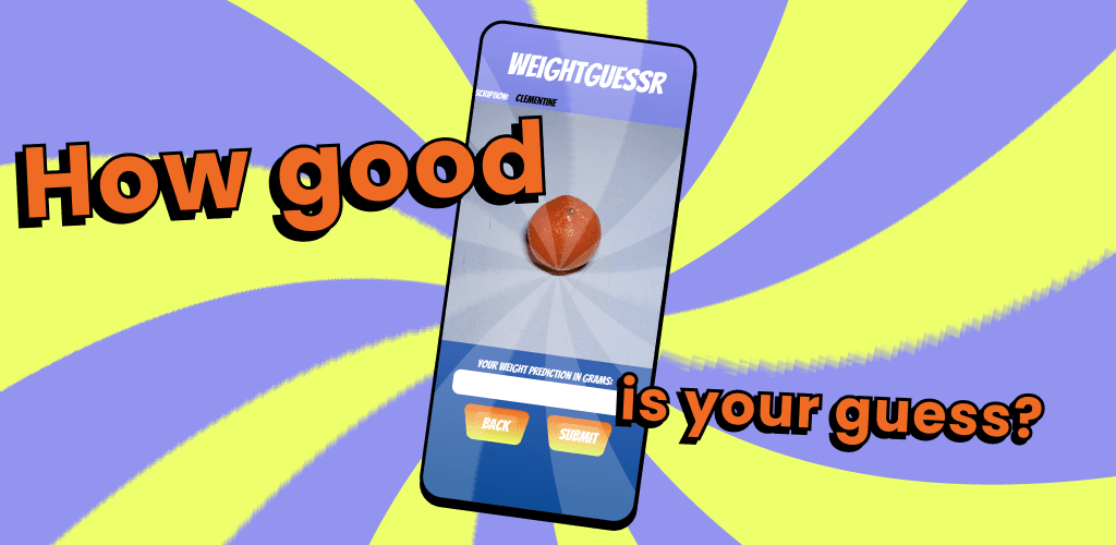 WeightGuessr App Mockup